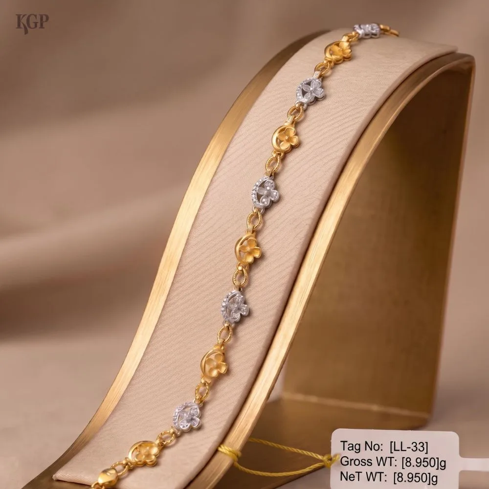 Meher Floral Duo-Tone Bracelet