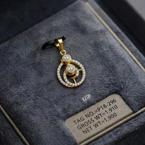 Double-Circle Diamond Pendant