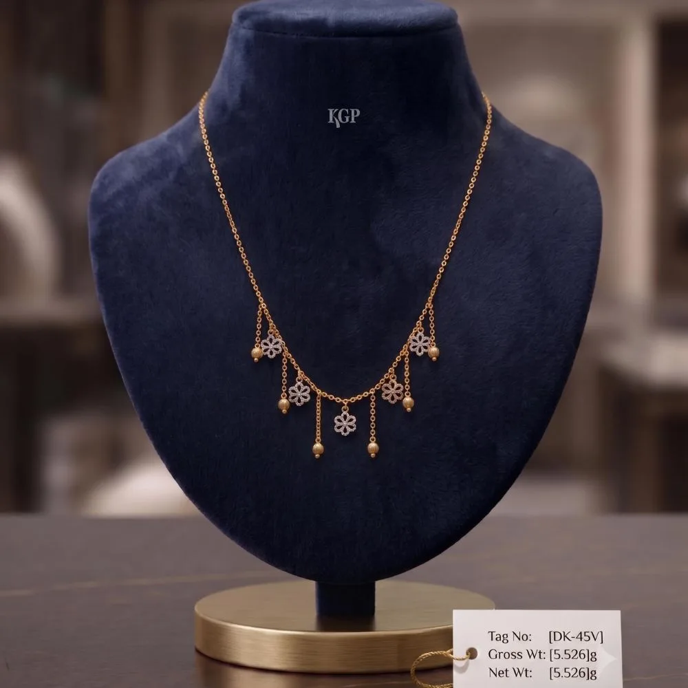 5-Flower Fringe Choker in 5.5g