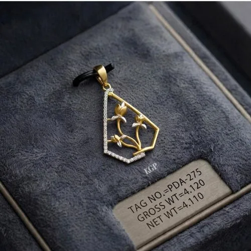 Diamond Edge Floral Pendant