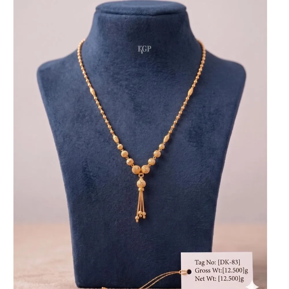 Golden Ball Tassel Necklace