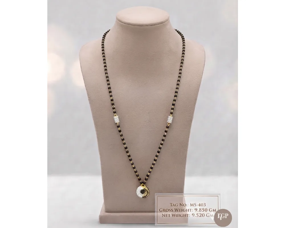 Elegant Diamond-Style Mangalsutra Necklace