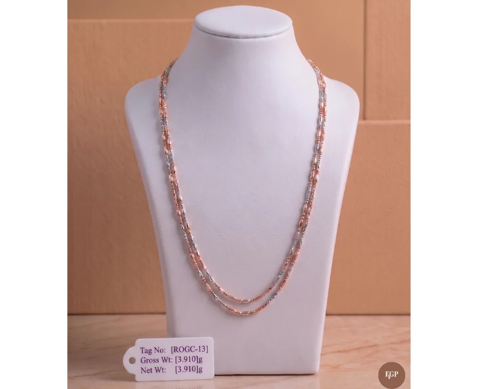 Dual-Strand Rose Glimmer Chain