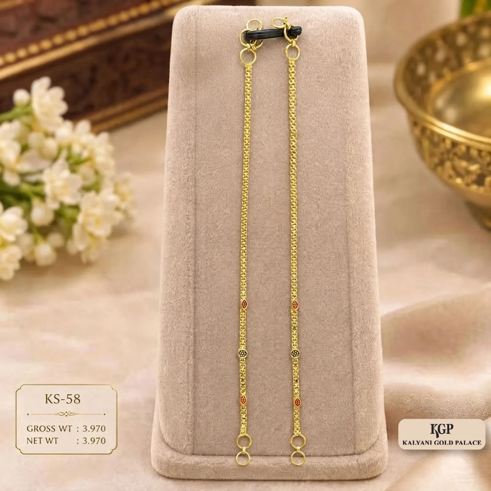 Nakshi Meena Dot Kaan Chain