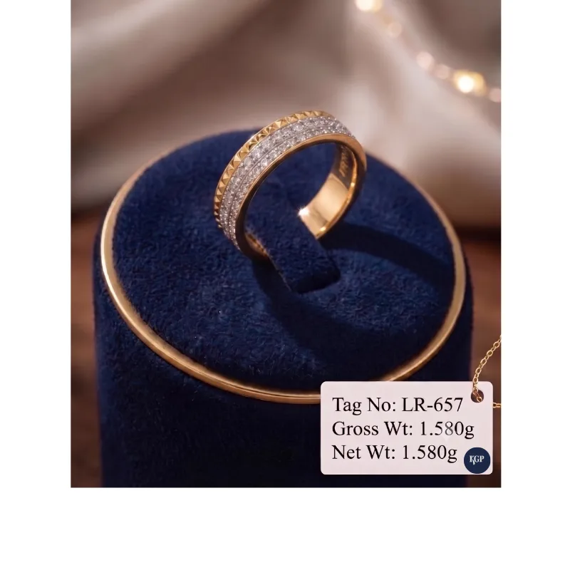 The Crown Facet Stack Ring