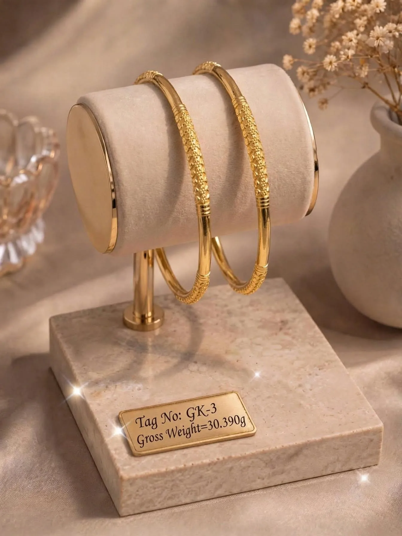 Golden Floral Heritage Bangle