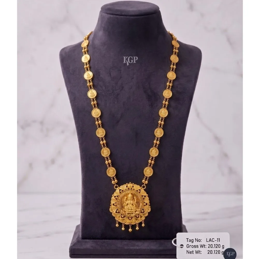  Grand Lakshmi Kasina Mala with Jhalar Pendant