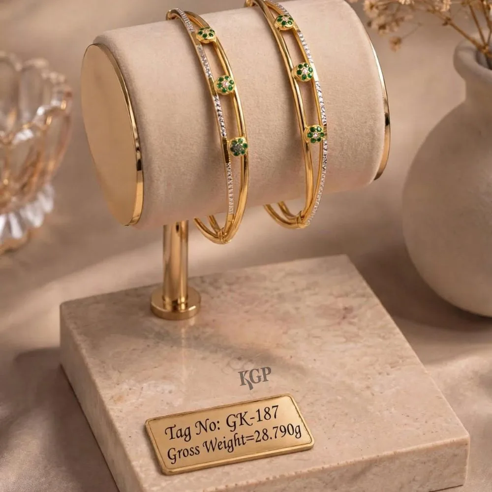 Emerald Blossom Gold BANGLES