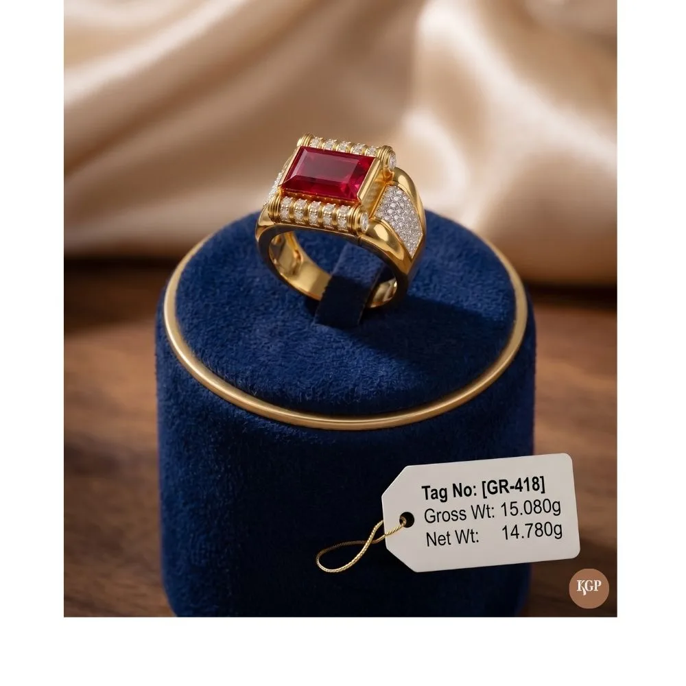 The Crimson Dynasty Gold Ring