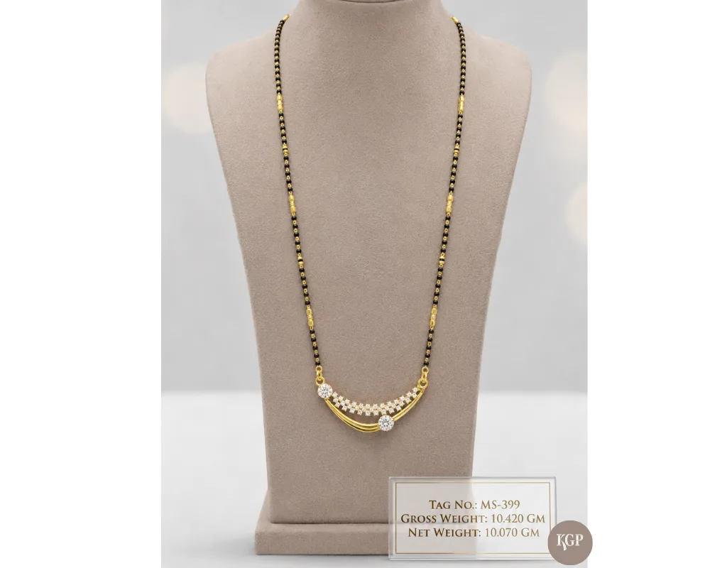 Elegant Diamond-Style Mangalsutra Necklace