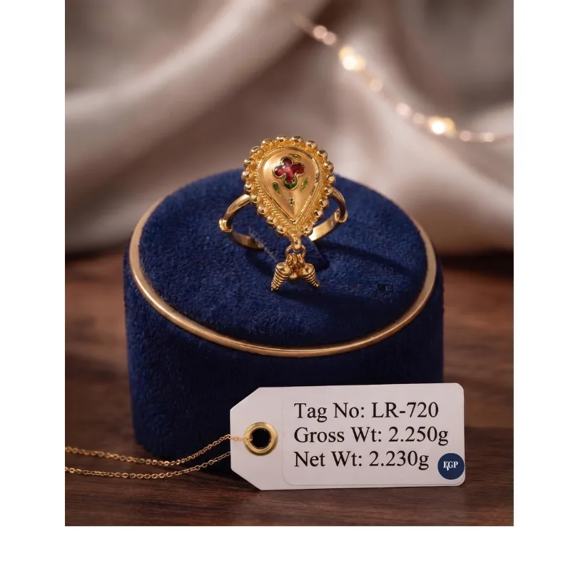 The Ethnic Teardrop Beaded Ring
