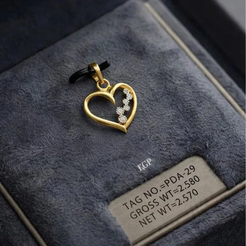 Heart Diamond Gold Pendant