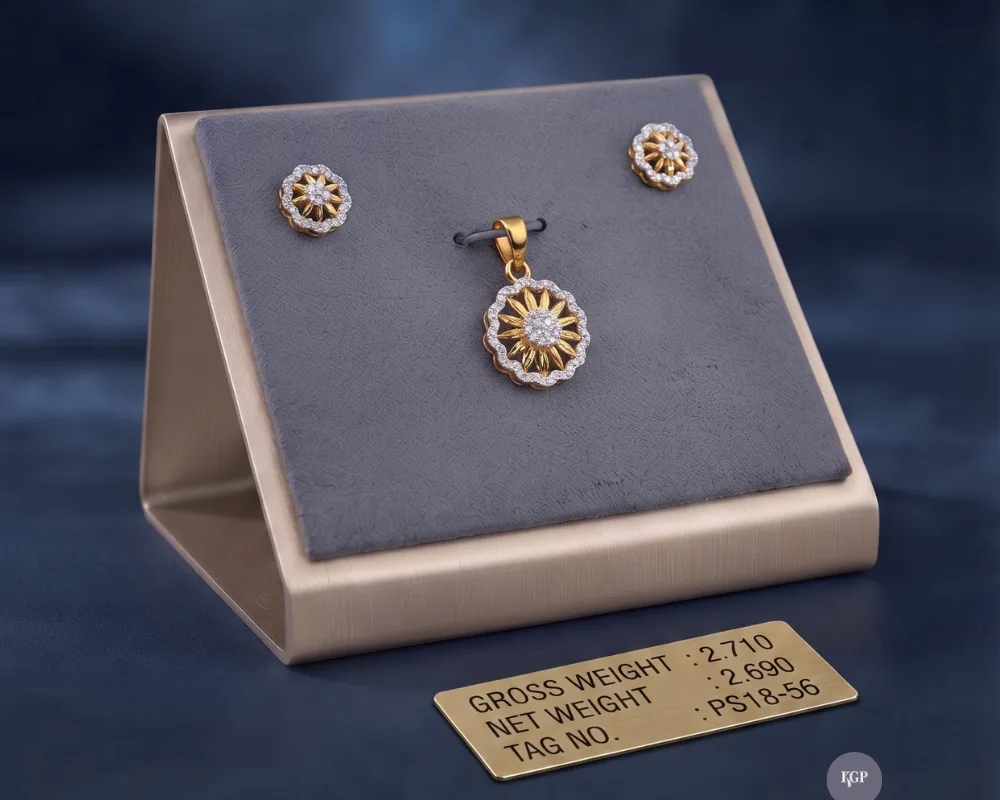 Radiant Sunflower Pendant Set