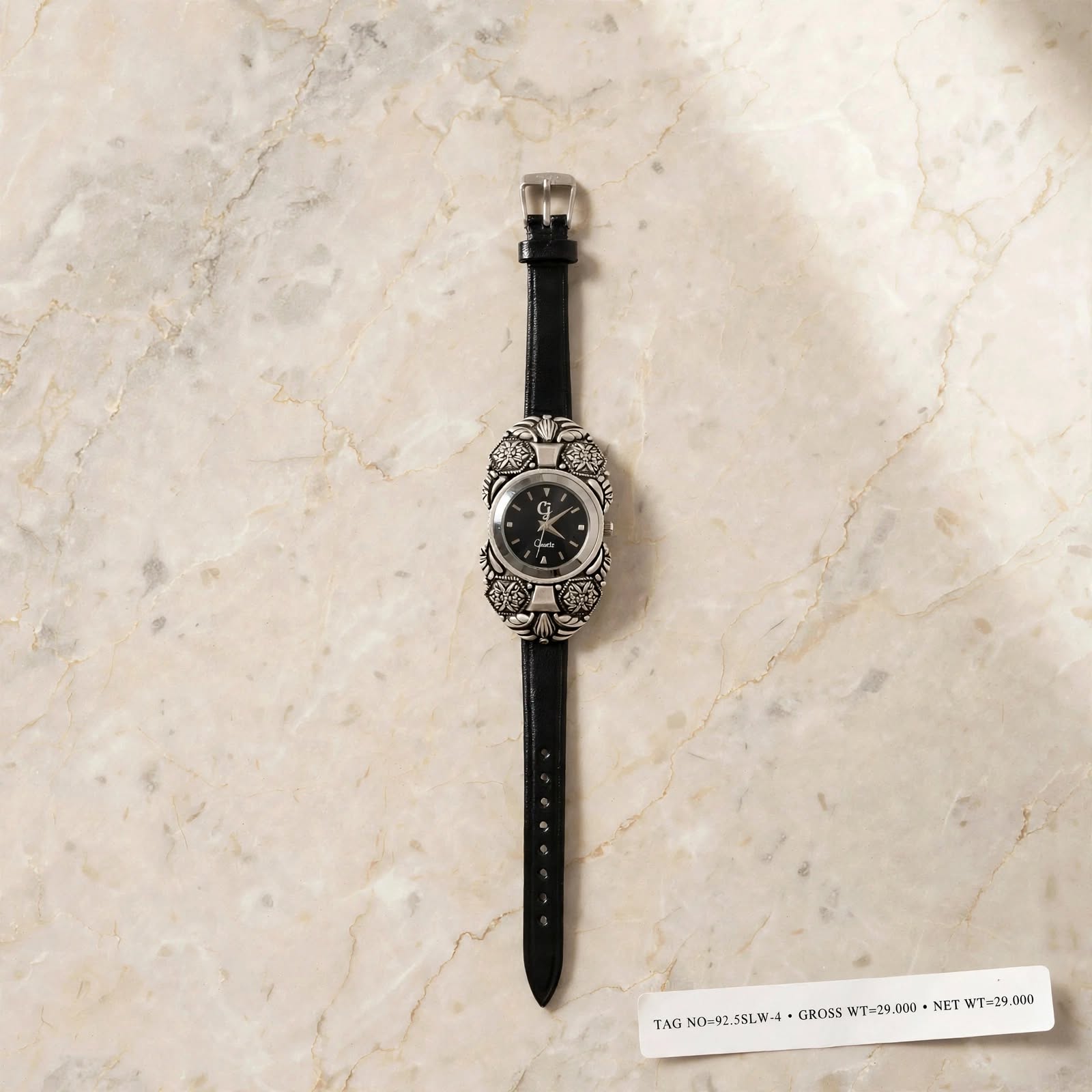 Heritage Noir Antique Silver Watch