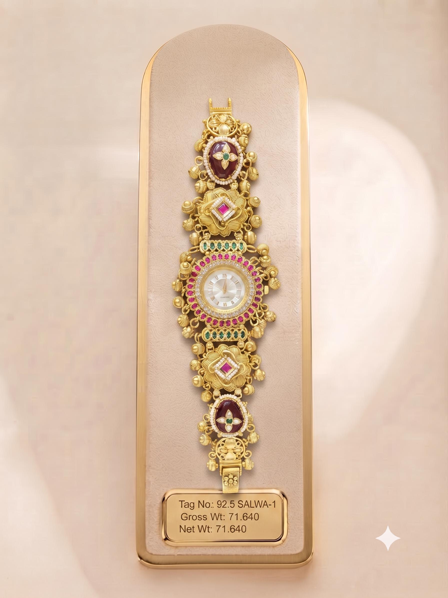 kasmiri Gemstone Silver Watch