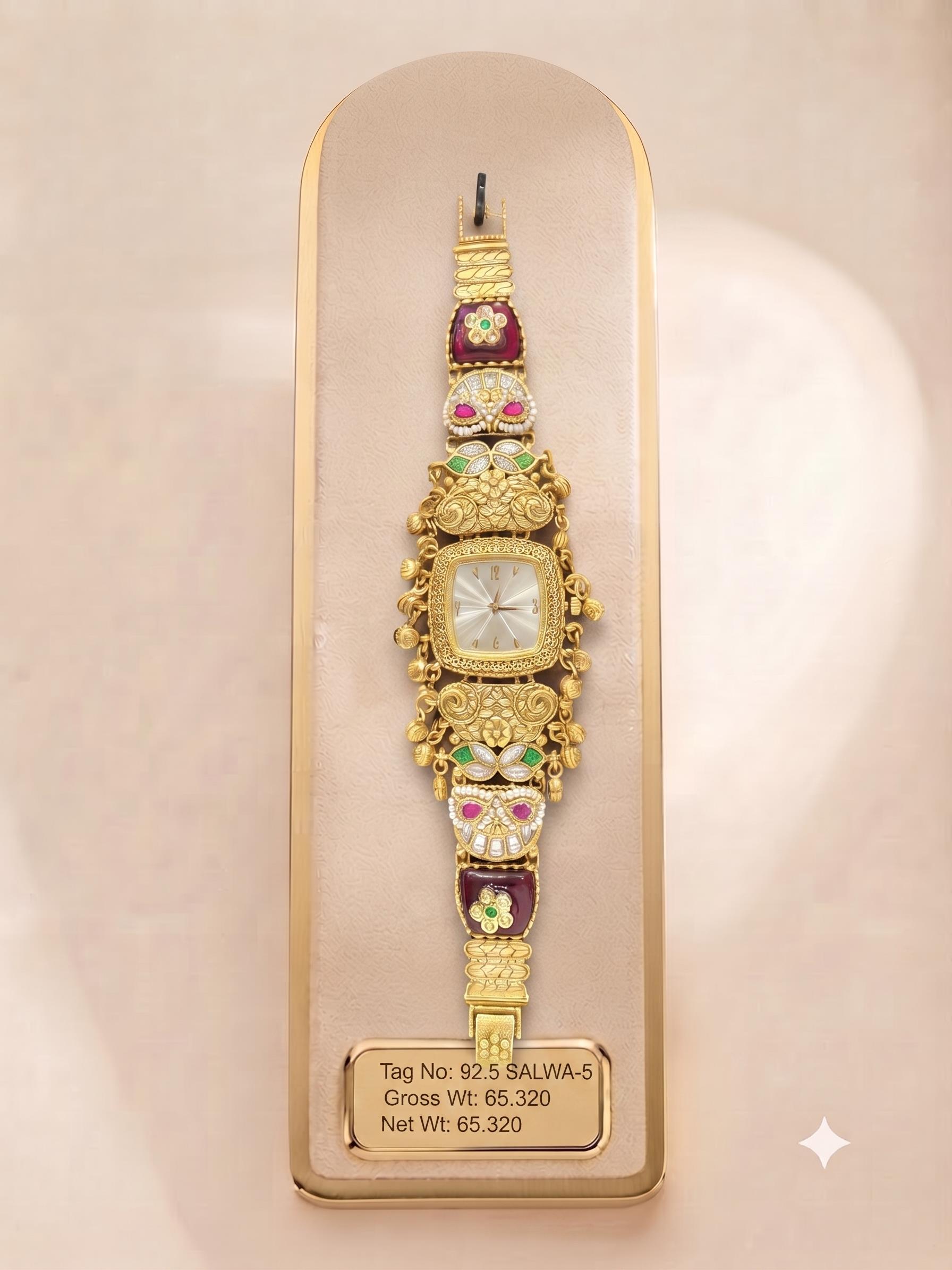 Maharani Ruby kasmiri  Silver Watch