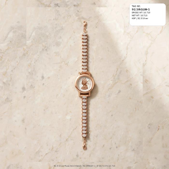 Rose Glow Crystal Silver Watch